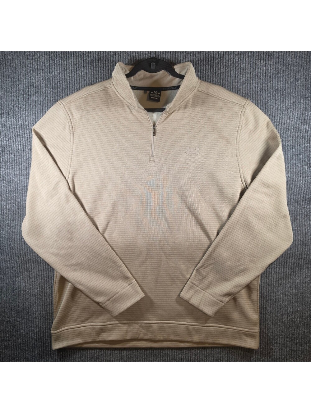 Under Armour Storm Men's XXL 2XL Quarter Zip Pullover Golf Tan Performance